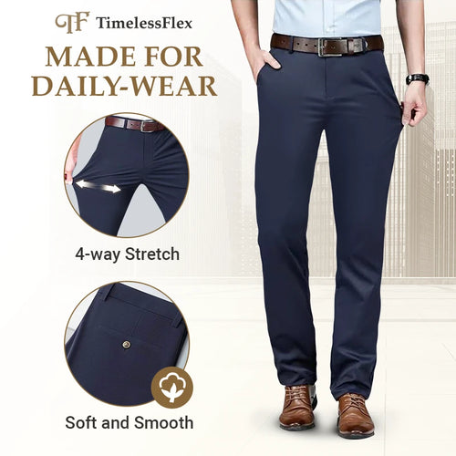 TimelessFlex - Men's High Stretch Straight Fit Pants